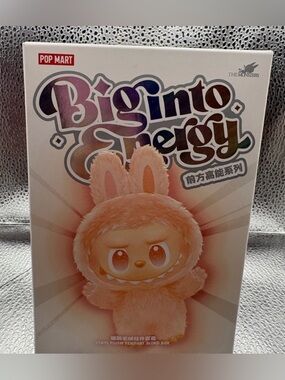 POP MART Big into Energy Pink Plush Vinyl Collectible Figure